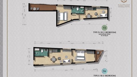 Студии Кондо 42 кв. м. в PALMETTO CONDO - фото 1