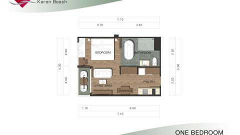 Студии Кондо 35 кв. м. в Proud Residence Karon -  фото 3